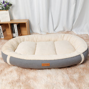 The Ultimate Comfort for Your Pets: Linen Round Nest Non-slip Pet Bed
