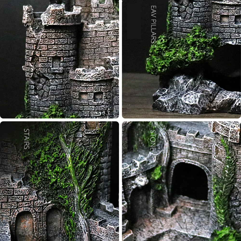 Dive Into the Enchantment of Your Aquarium with Our Fish Tank Resin Castle Decoration