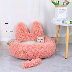 Winter Long Round Plush Pet Bed: The Ultimate Cozy Retreat for Your Furry Friend