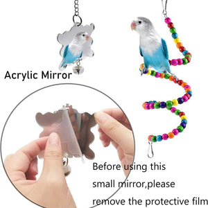 Transform Your Bird's Life with 7PCs Parrot Toys Bird Cage Accessories