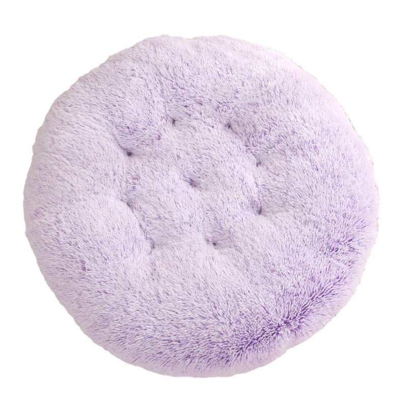 Round Pet Plush Warm Sleep Dog Bed
