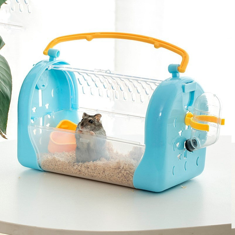 Portable Transparent Hamster Out To Carry Cage