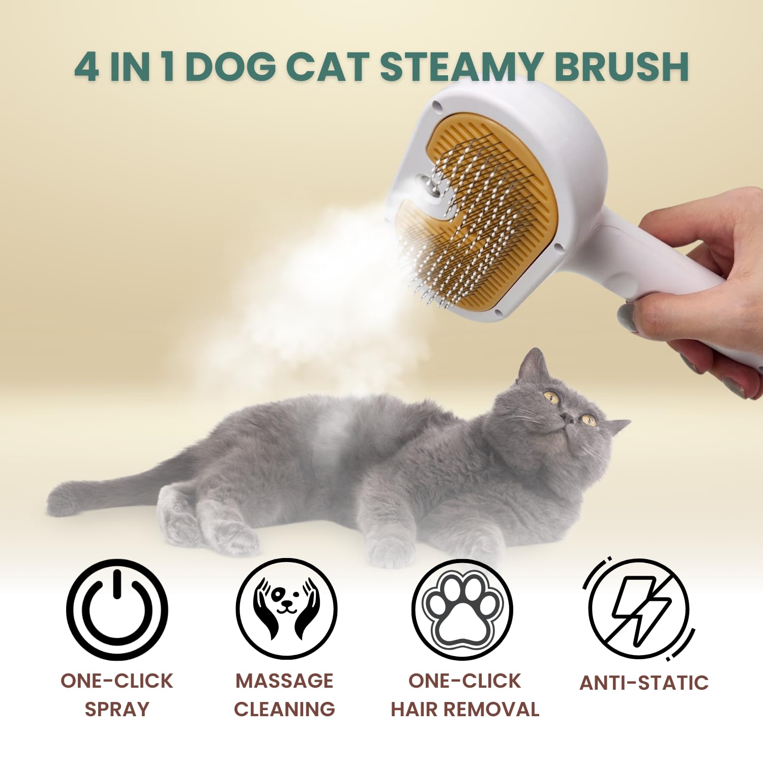 Pet Mist Brush For Short Long Haired Pets