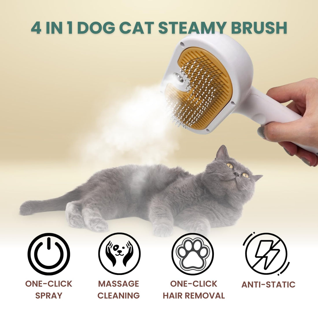 Pet Mist Brush For Short Long Haired Pets
