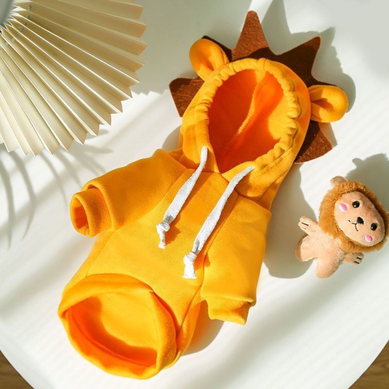 Hooded Sweater Apricot Pet Clothes