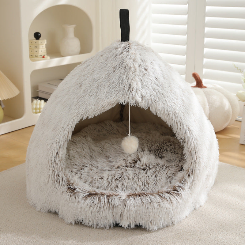 Winter Plush Warm Pet Bed
