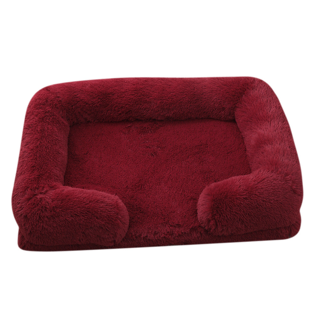Plush Round Winter Pet Bed