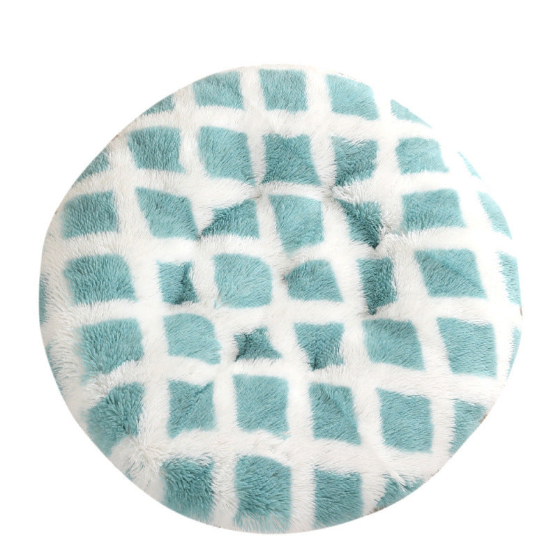 Round Pet Plush Warm Sleep Dog Bed