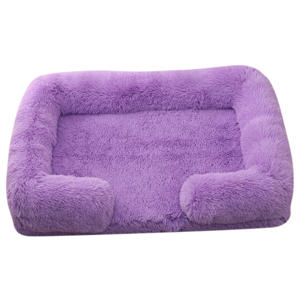 Plush Round Winter Pet Bed