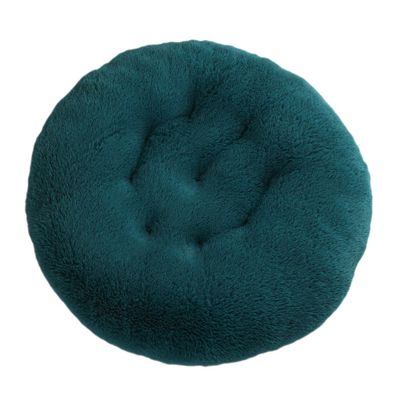 Round Pet Plush Warm Sleep Dog Bed