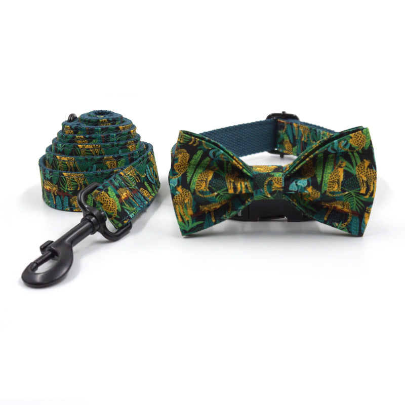 Pet Collar Bowknot Collar Leash