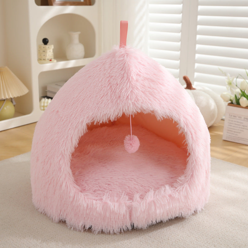 Winter Plush Warm Pet Bed