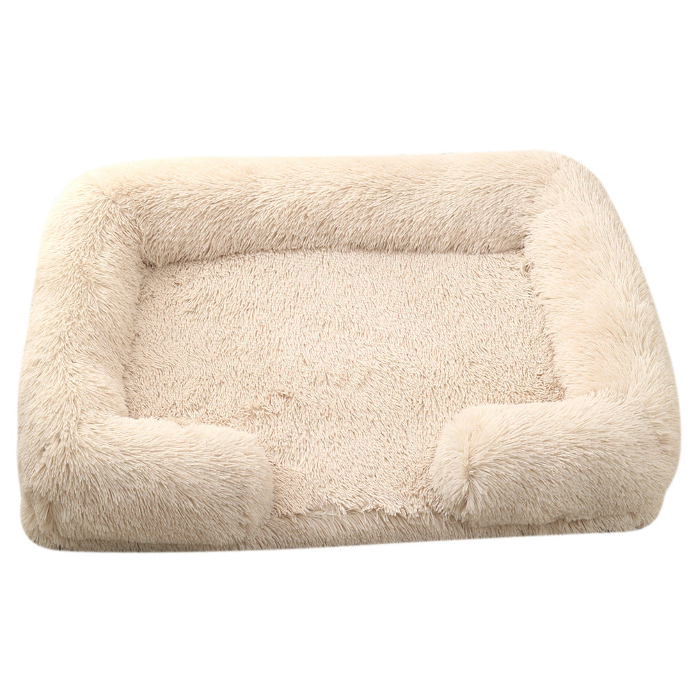 Plush Round Winter Pet Bed