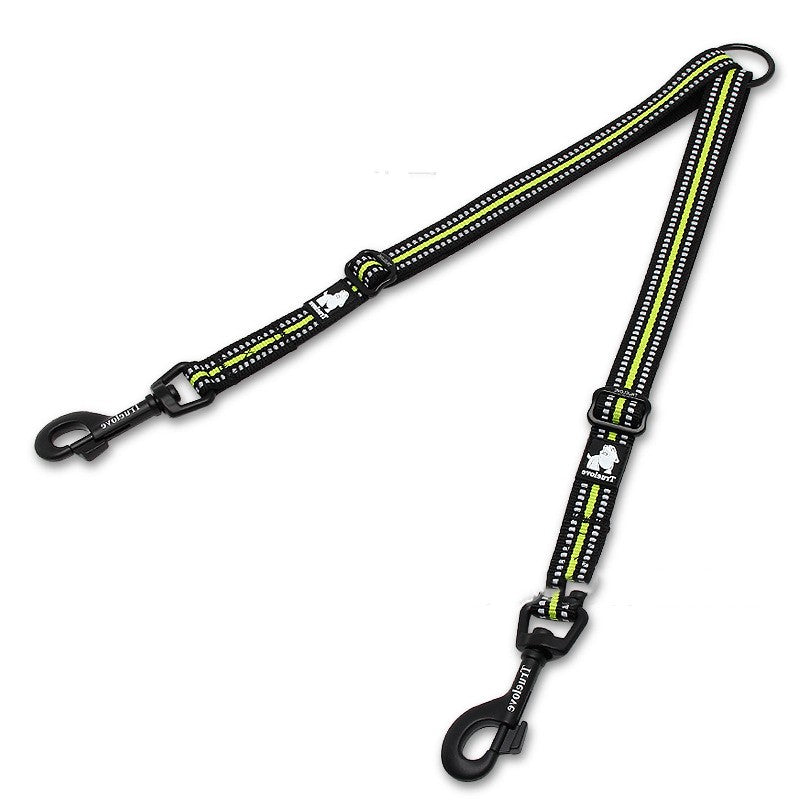 Head Dog Leash Outside Into Double Head Convenient
