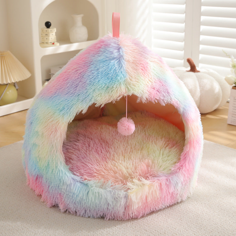 Winter Plush Warm Pet Bed