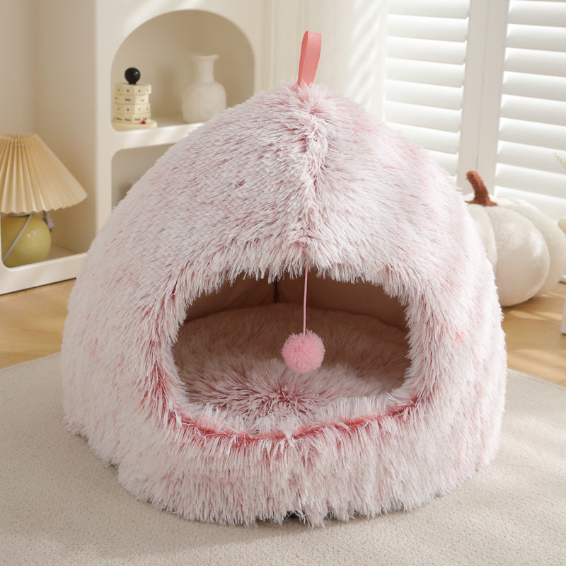 Winter Plush Warm Pet Bed