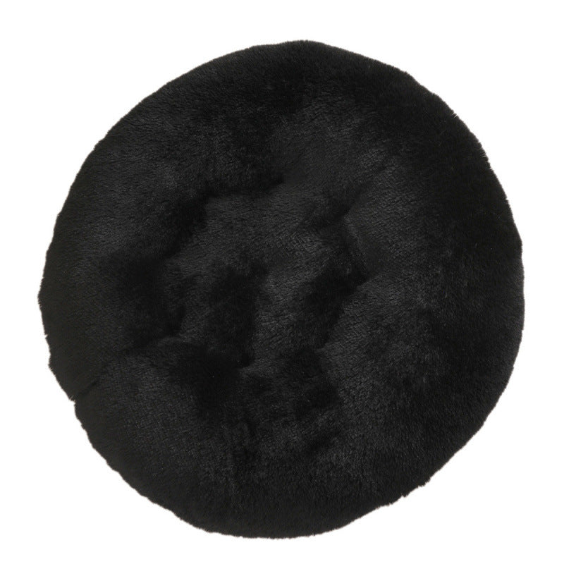 Round Pet Plush Warm Sleep Dog Bed