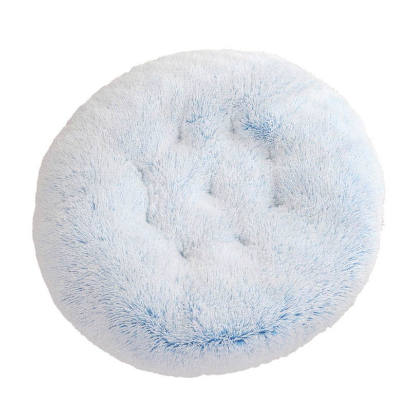Round Pet Plush Warm Sleep Dog Bed