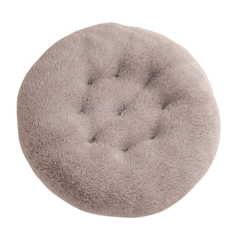 Round Pet Plush Warm Sleep Dog Bed