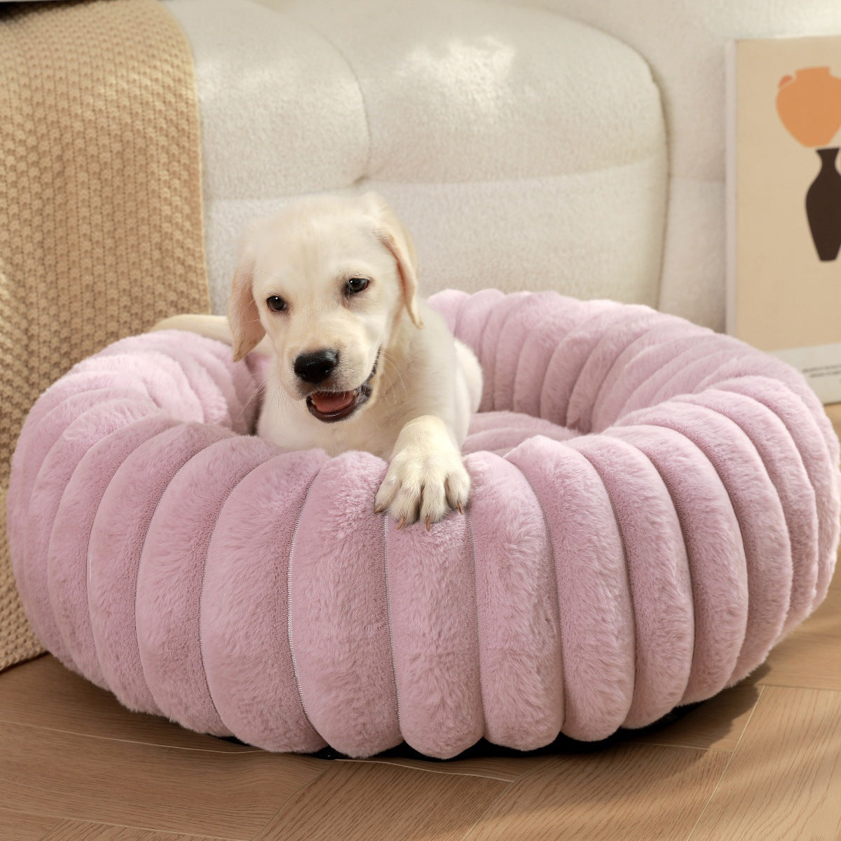 High Weight Rabbit Plush Long Hair Pet Bed