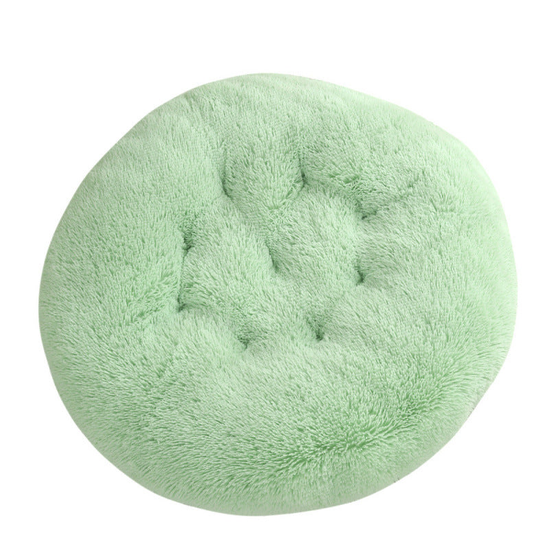 Round Pet Plush Warm Sleep Dog Bed