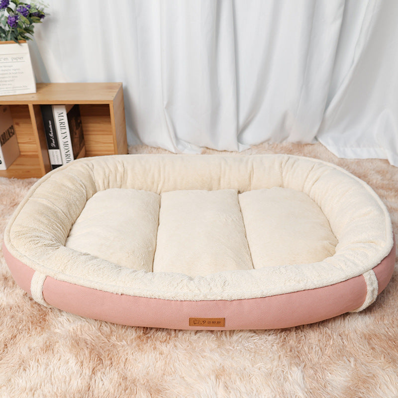 Linen Round Nest Non-slip Pet Bed
