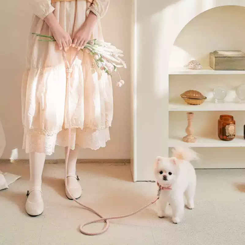 Leather Hand Holding Rope Leash